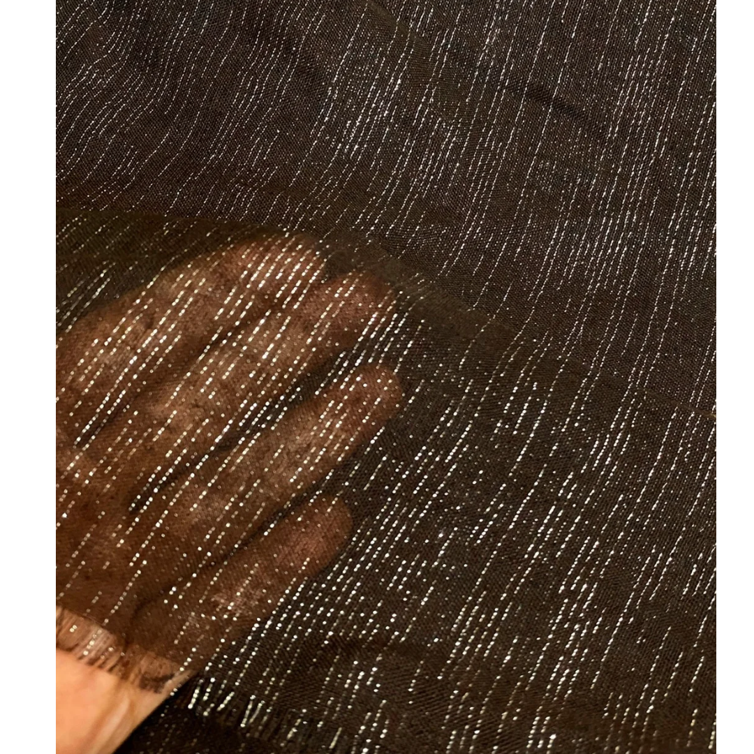 Brown Glitter Lawn Hijab