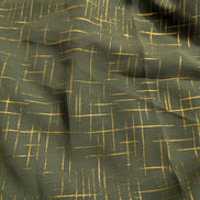 Olive Green Crosshatch Georgette