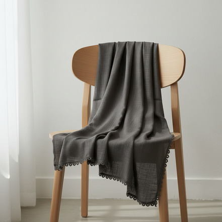 Grey Modal Luxe Turkish Hijab