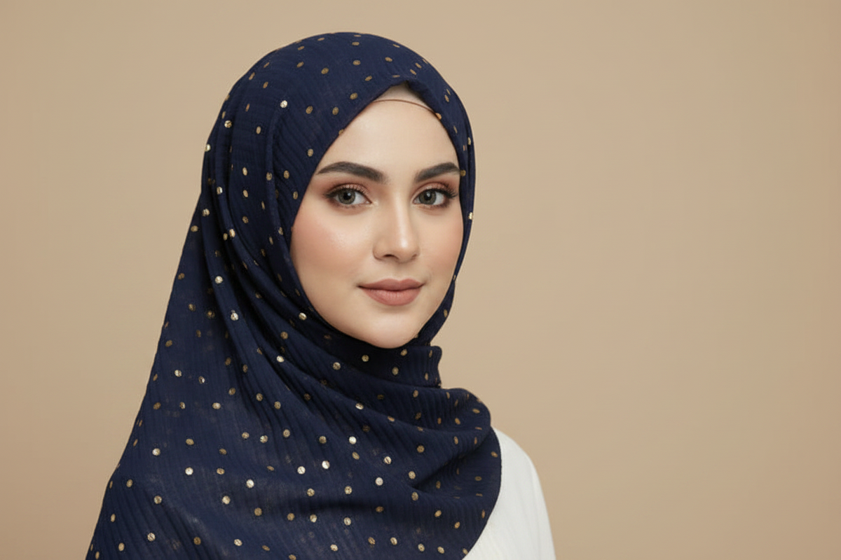 navy Gold Series Hijab
