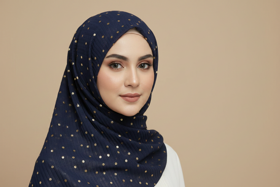 navy Gold Series Hijab