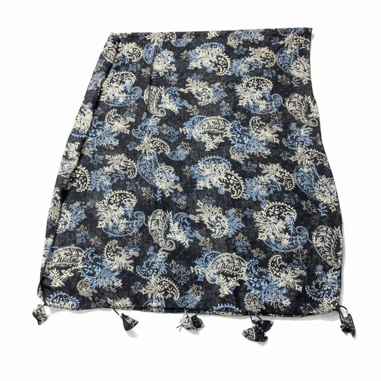 Black beauty Printed Chiffon with tassel