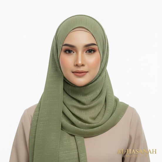 Pistasio Metalic Chiffon