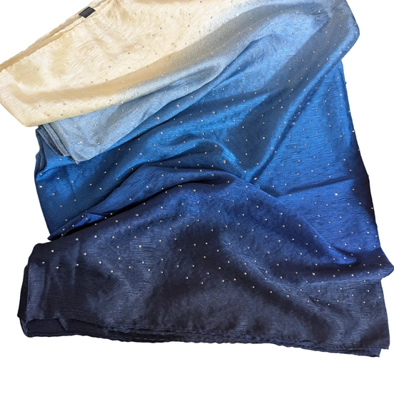 Navy blue Ombre Silk Stone