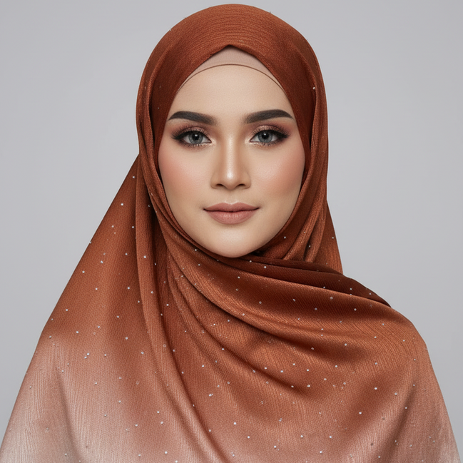 Rust Ombre Silk Stone