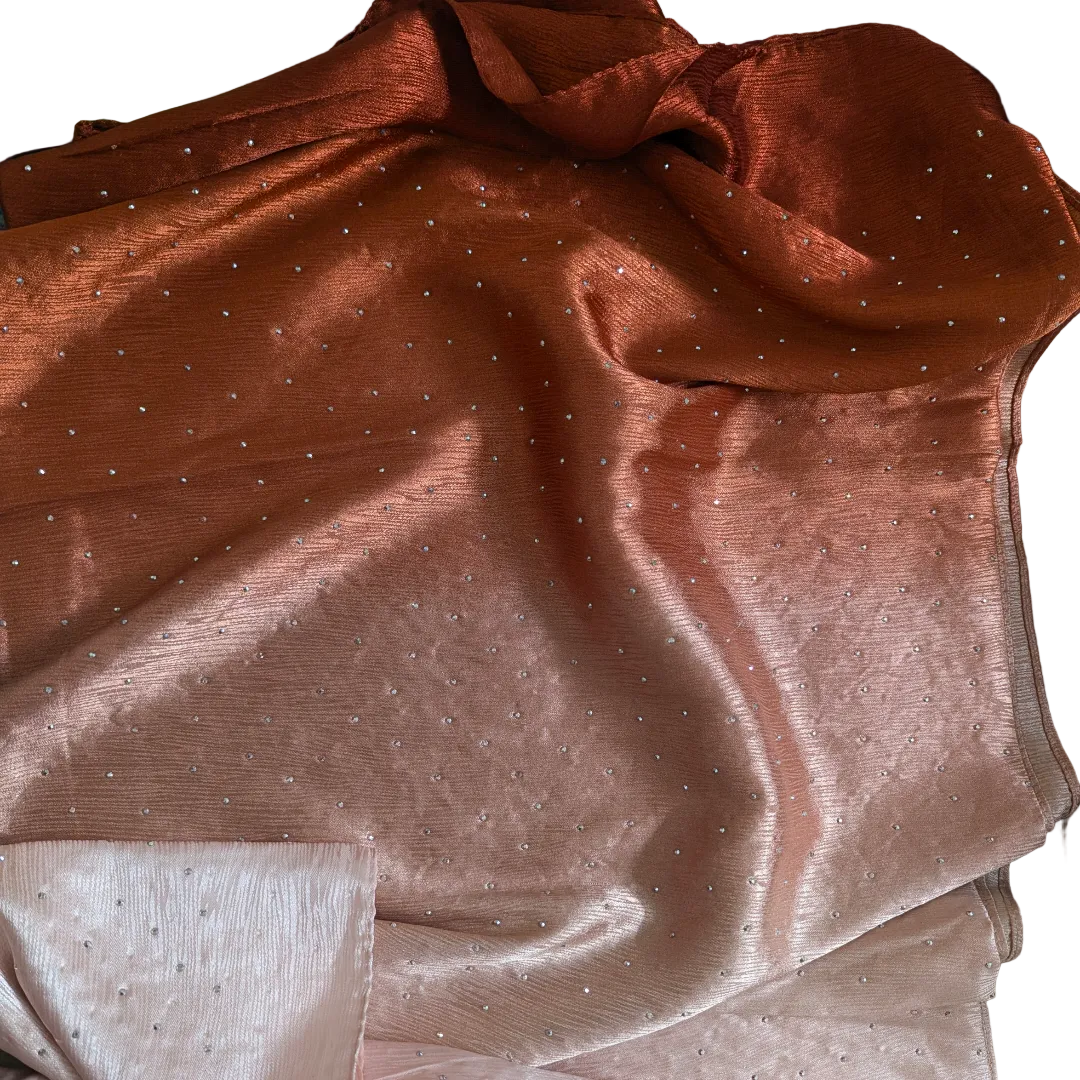 Rust Ombre Silk Stone