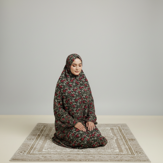 Black Namaz Chaddar (with sleeves)