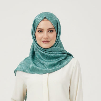 Sage Modal Self Satin Silk (Silver Stone)