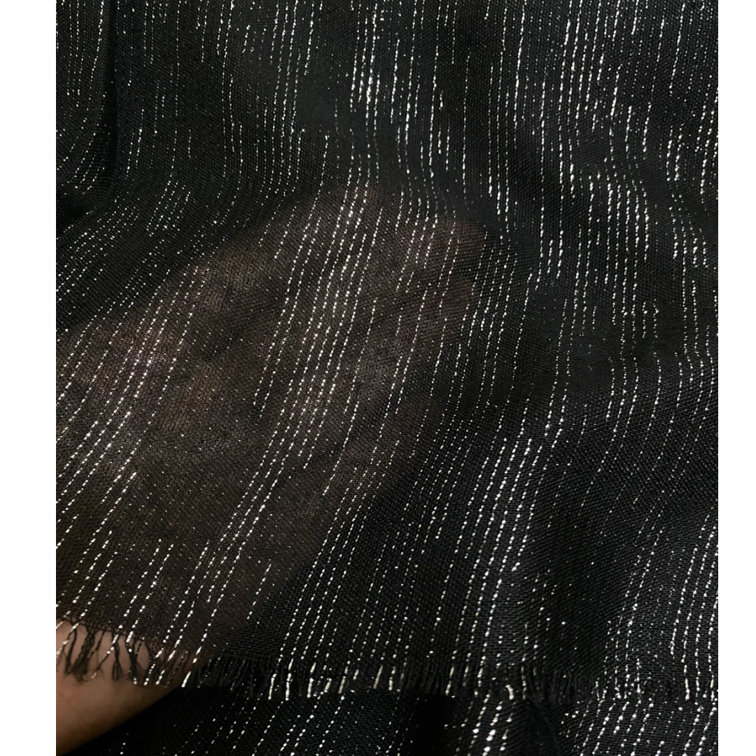 Black Glitter Lawn Hijab