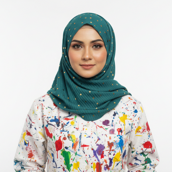 Green  Gold Series Hijab