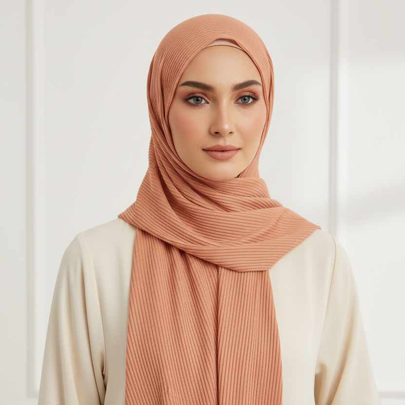 Toffee Ribbed Jersey Hijab