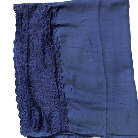 Chantilly Lace Hijab -Navy