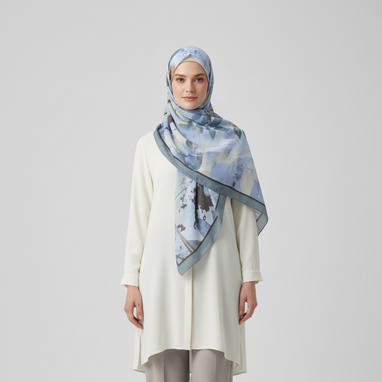 Mint  Printed Chiffon
