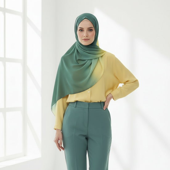 Ombre Georgette Chiffon