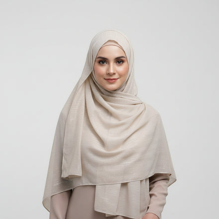 Pearl white Metalic Chiffon