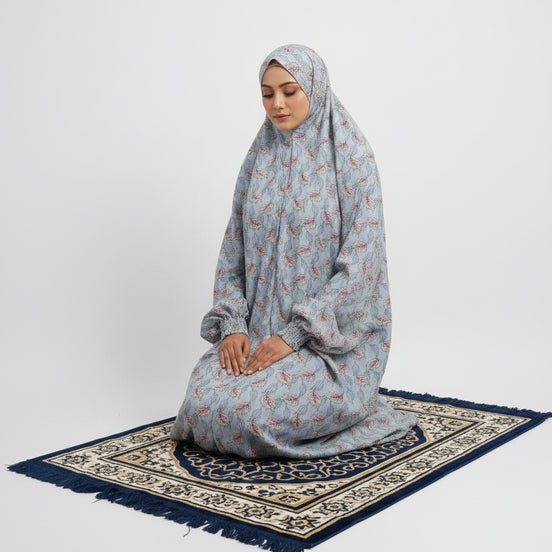 Steel blue Chaddar (with sleeves)