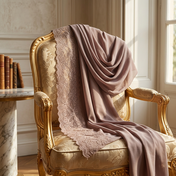 Chantilly Lace Hijab -lavender