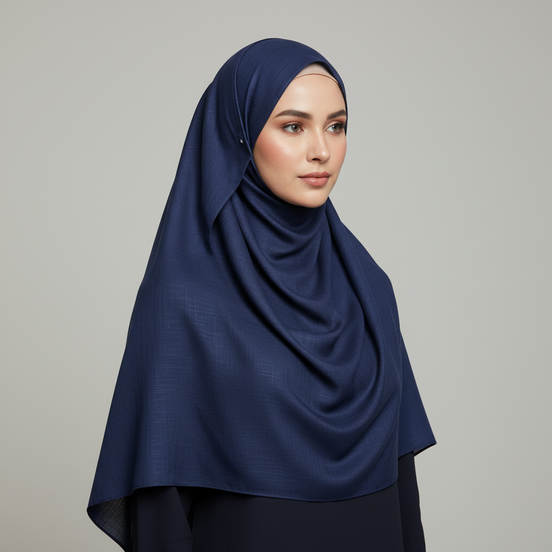 Navy Blue Turkish Lawn XL