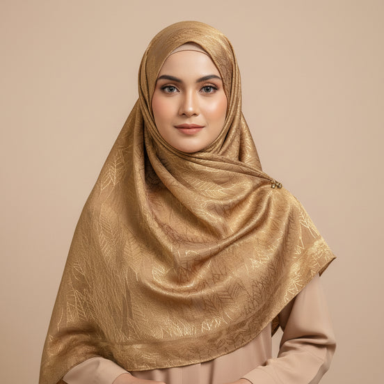 Golden Modal Self Satin Silk