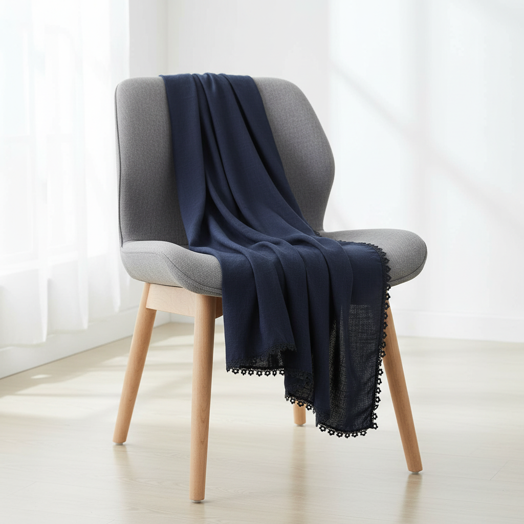 Navy Modal Luxe Turkish Hijab