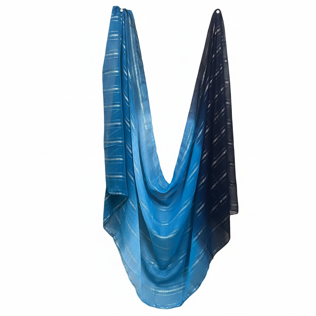 Blues Ombre Zari Lawn