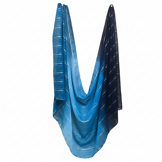 Blues Ombre Zari Lawn