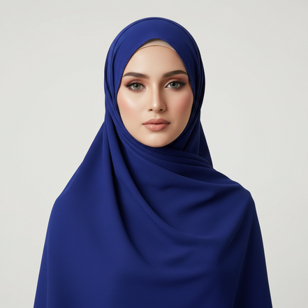 Royal Blue Georgette Chiffon