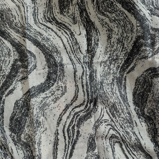 Grey  Modal Printed Lawn
