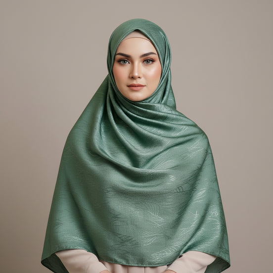 Sage Modal Self Satin Silk