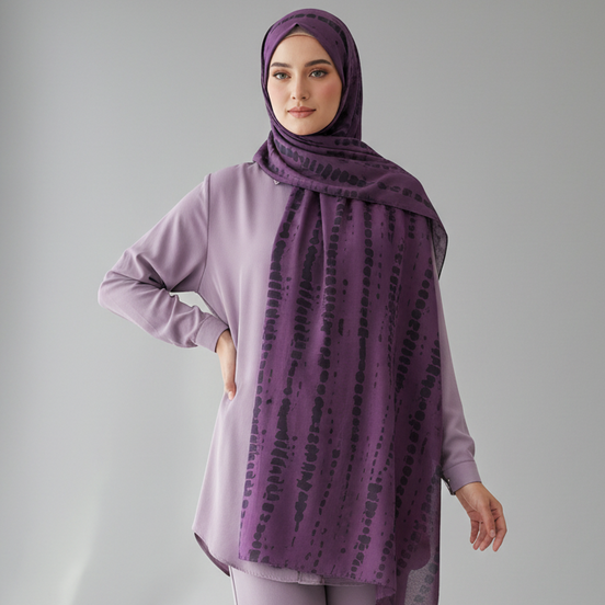 Tie-Dye Chiffon Hijab