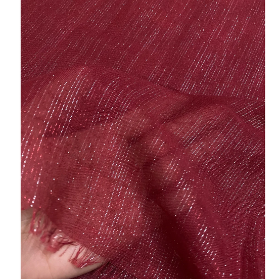 Maroon Glitter Lawn Hijab