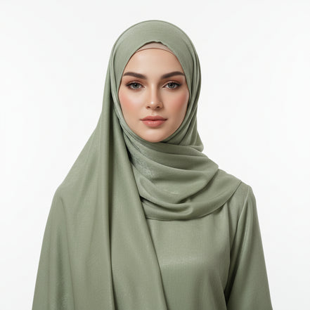 Sage Green Velvet Silk Hijab