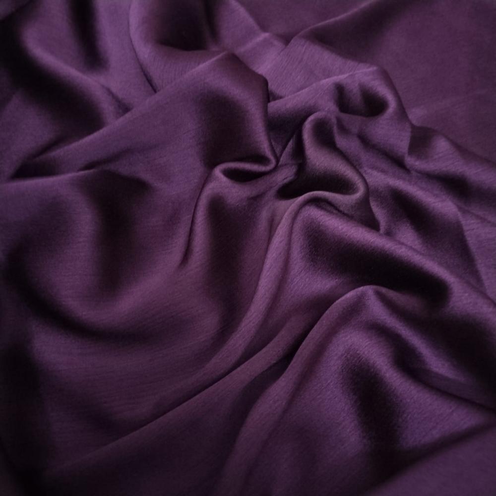 Violet Plain Satin Silk