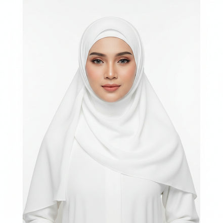 White Velvet Silk Hijab